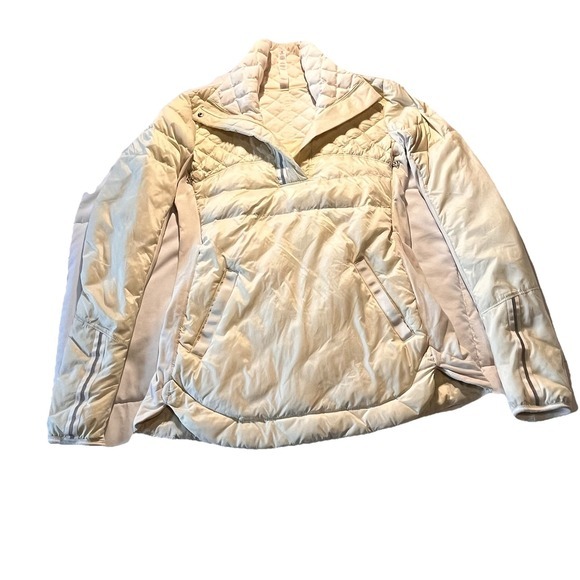 Lululemon Quilted Light Insulation Running Jacket White Cream Size 4 - Picture 1 of 15